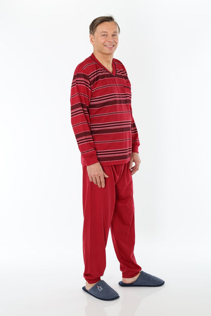 Pajamas Men's long Shirt+Pants Sleepwear Nightwear