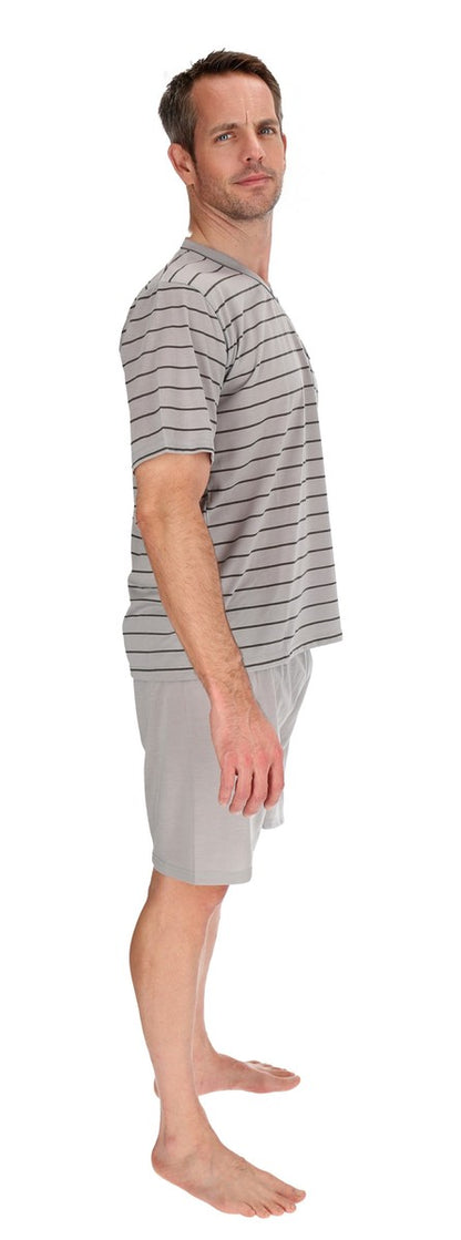 Men's Short Pajamas Shirt+Pants Sleepwear Nightwear