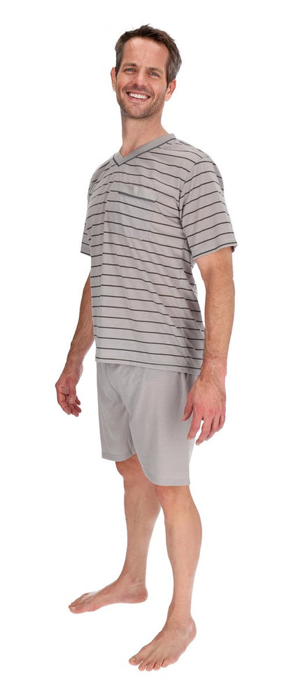 Men's Short Pajamas Shirt+Pants Sleepwear Nightwear