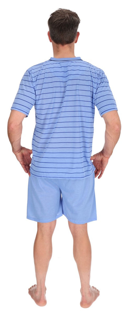 Men's Short Pajamas Shirt+Pants Sleepwear Nightwear