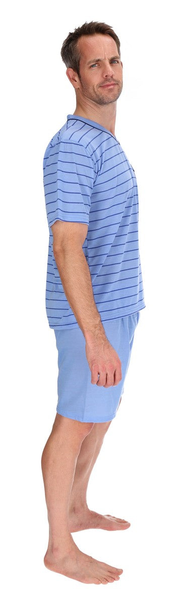 Men's Short Pajamas Shirt+Pants Sleepwear Nightwear