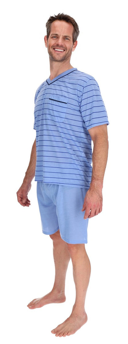 Men's Short Pajamas Shirt+Pants Sleepwear Nightwear
