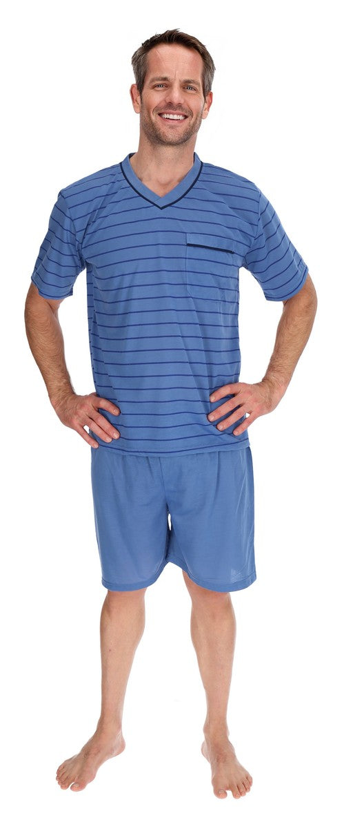 Men's Short Pajamas Shirt+Pants Sleepwear Nightwear