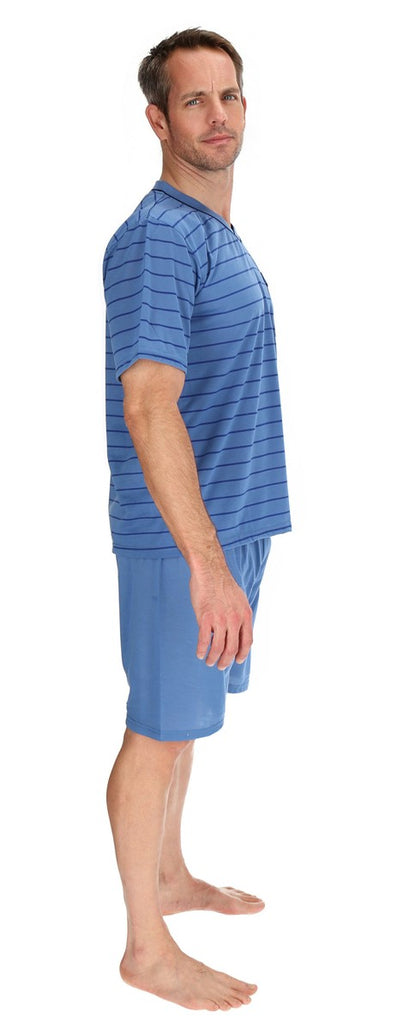 Men's Short Pajamas Shirt+Pants Sleepwear Nightwear