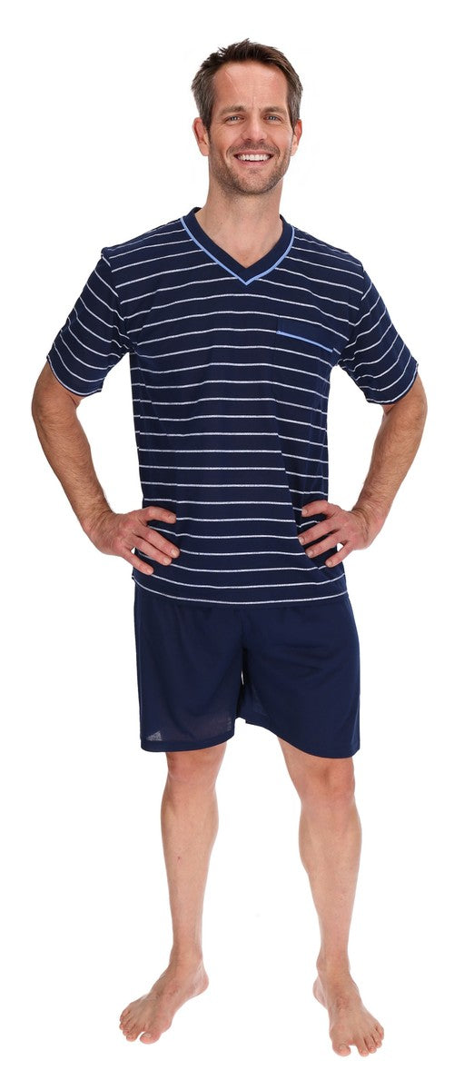 Men's Short Pajamas Shirt+Pants Sleepwear Nightwear