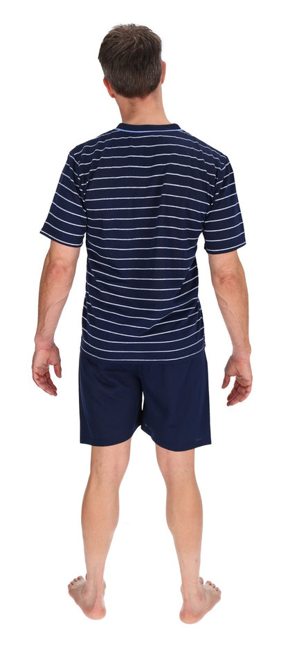 Men's Short Pajamas Shirt+Pants Sleepwear Nightwear
