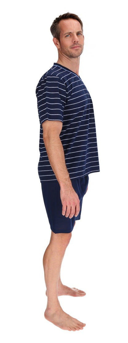 Men's Short Pajamas Shirt+Pants Sleepwear Nightwear