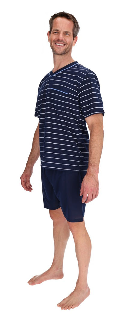 Men's Short Pajamas Shirt+Pants Sleepwear Nightwear