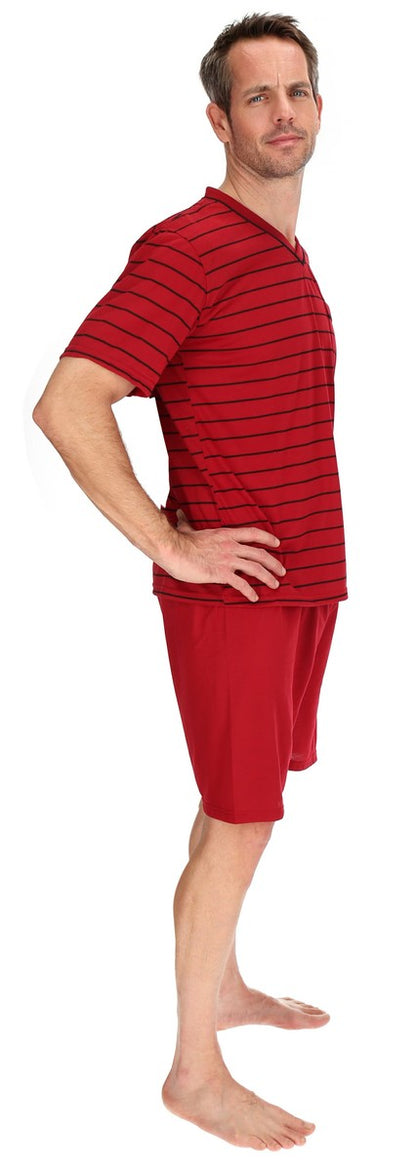 Men's Short Pajamas Shirt+Pants Sleepwear Nightwear