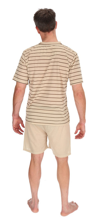 Men's Short Pajamas Shirt+Pants Sleepwear Nightwear