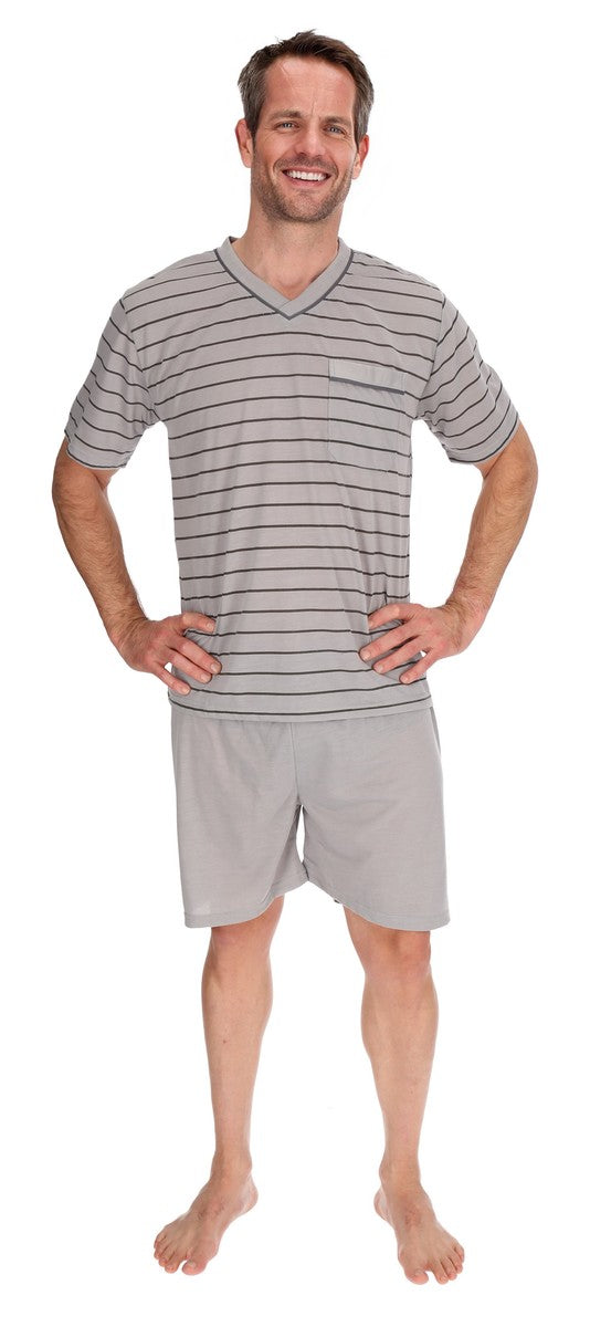 Men's Short Pajamas Shirt+Pants Sleepwear Nightwear