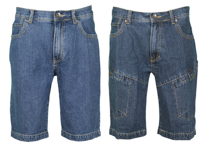 Jeanshose Herren kurz Jeansshorts im 5-Pocket-Design Shorts 100% Baumwolle