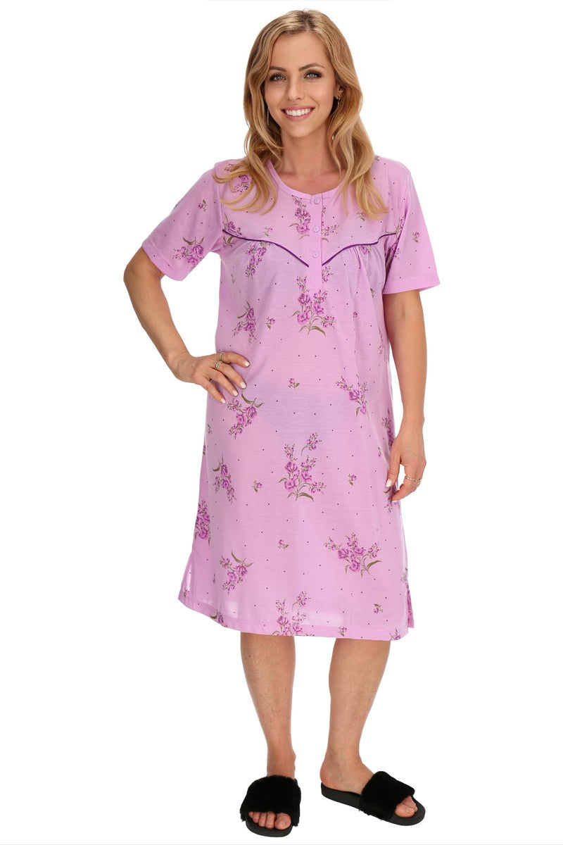 Women's Nightdress Short Sleeve Nightgown Nightwear Sleepwear