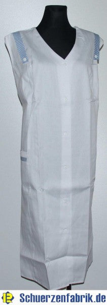 Damenkittel Kittel Schürze weiß ohne Arm Baumwolle/Polyester