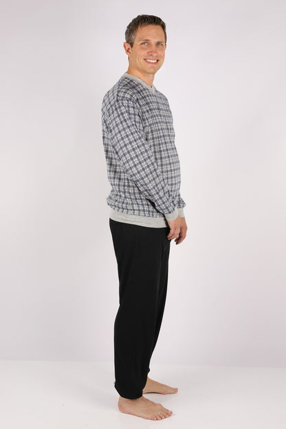Pyjama Herren lang Schlafanzug Schlafkleidung Nachtwäsche