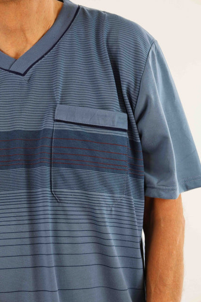 Pyjama Herren lang Schlafanzug Schlafkleidung Nachtwäsche