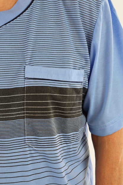 Pyjama Herren lang Schlafanzug Schlafkleidung Nachtwäsche