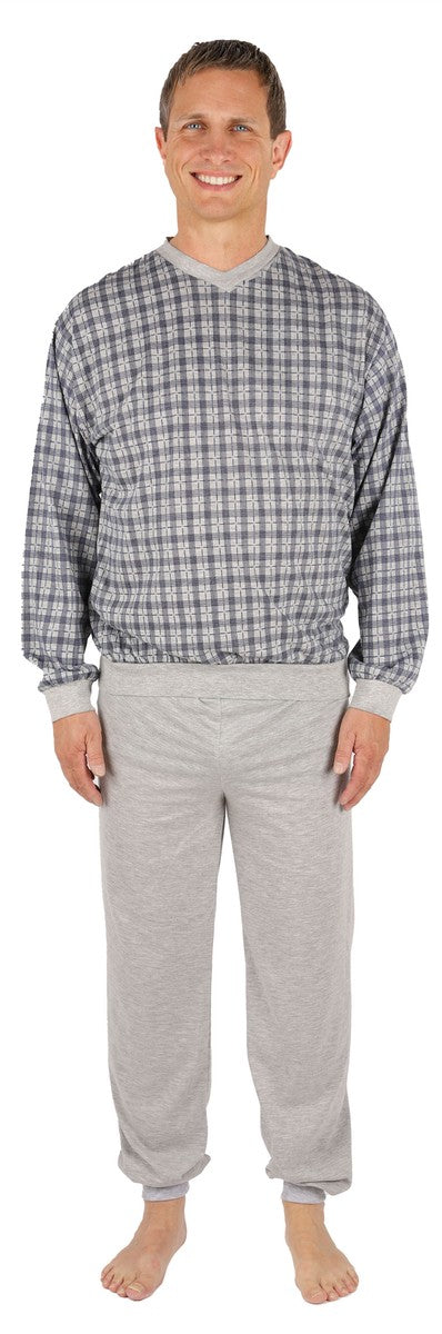Pyjama Herren lang Schlafanzug Schlafkleidung Nachtwäsche