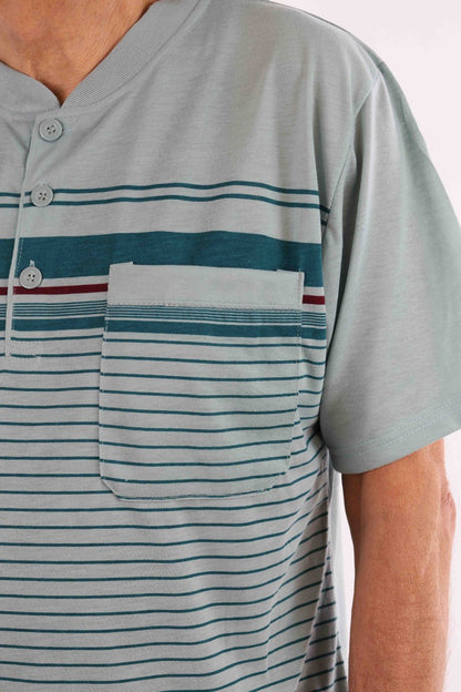 Pyjama Herren lang Schlafanzug Schlafkleidung Nachtwäsche