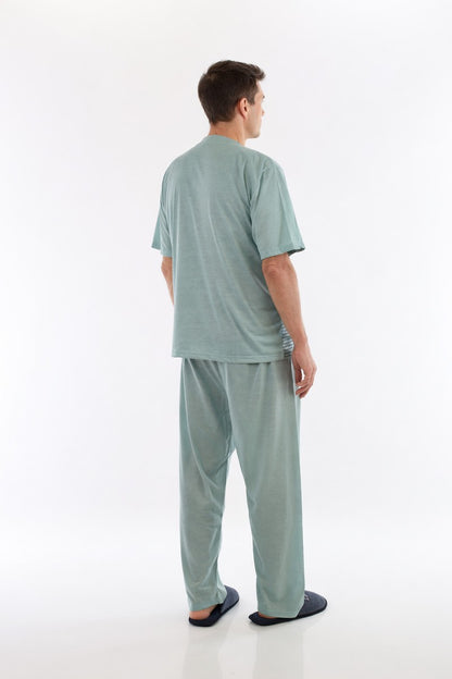 Pyjama Herren lang Schlafanzug Schlafkleidung Nachtwäsche