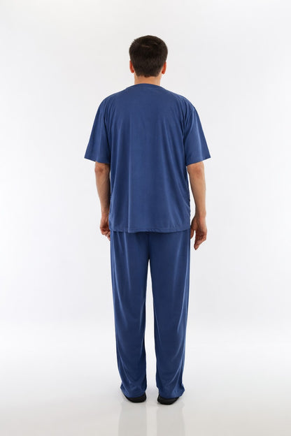 Pyjama Herren lang Schlafanzug Schlafkleidung Nachtwäsche