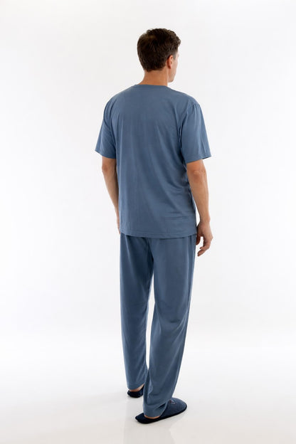 Pyjama Herren lang Schlafanzug Schlafkleidung Nachtwäsche