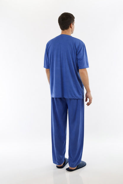 Pyjama Herren lang Schlafanzug Schlafkleidung Nachtwäsche