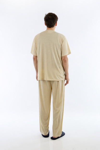 Pyjama Herren lang Schlafanzug Schlafkleidung Nachtwäsche