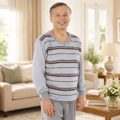 Pyjama Herren lang Schlafanzug Schlafkleidung Nachtwäsche