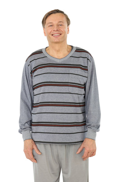 Pyjama Herren lang Schlafanzug Schlafkleidung Nachtwäsche