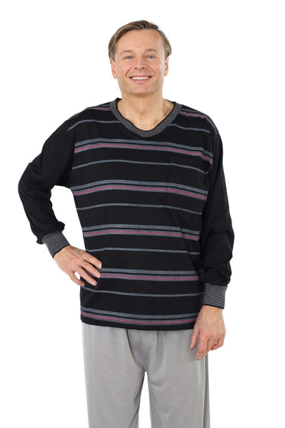 Pyjama Herren lang Schlafanzug Schlafkleidung Nachtwäsche