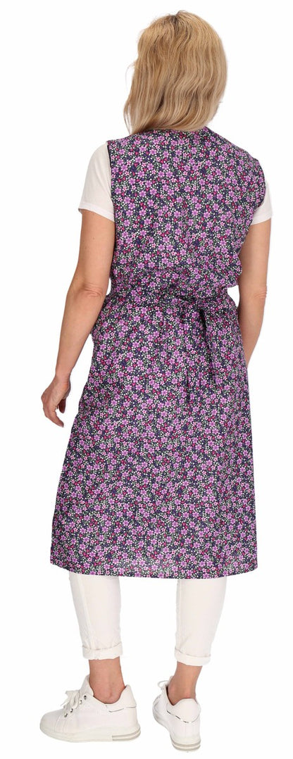 Wickelkleid Kittel Schürze Wickelkittel Hauskleid Wickelschürze Baumwolle