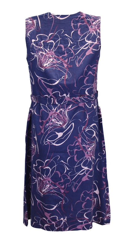 Knopfkittel Satin bunt Kochschürze Hauskleid Kittel Schürze ohne Arm