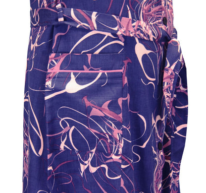 Knopfkittel Satin bunt Kochschürze Hauskleid Kittel Schürze ohne Arm