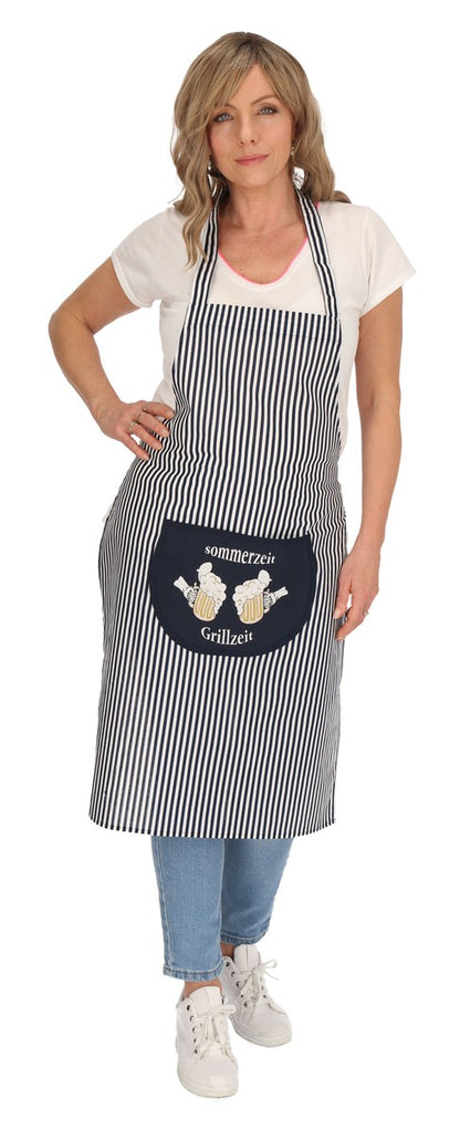 Latzschürze Baumwolle mit Motiv Trägerschürze Schürze Grillschürze Kochschürze