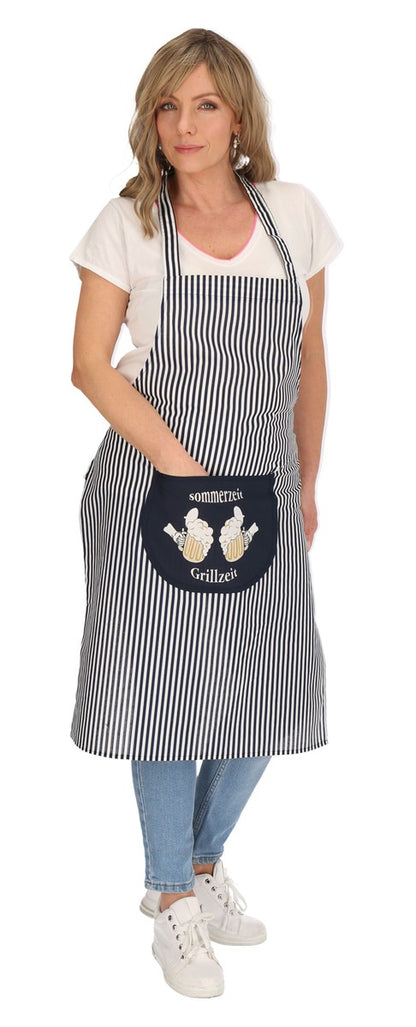 Latzschürze Baumwolle mit Motiv Trägerschürze Schürze Grillschürze Kochschürze