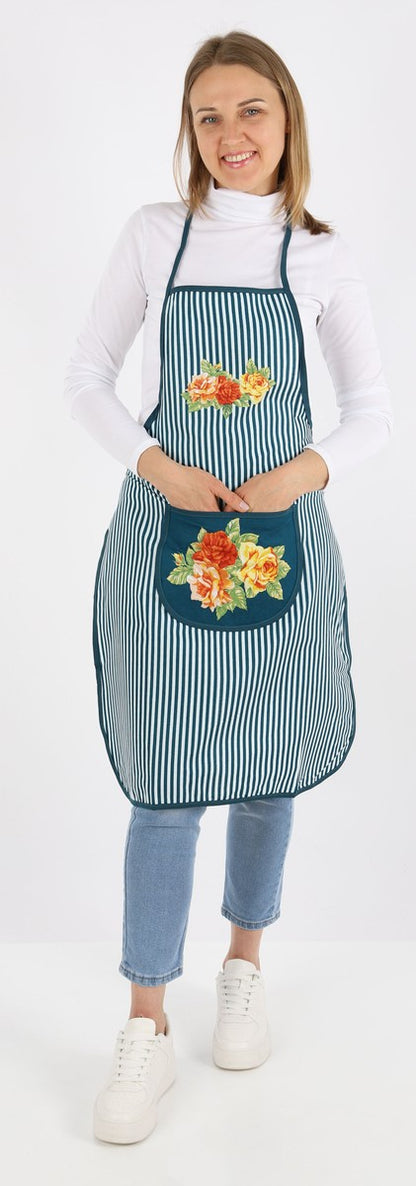 Latzschürze Baumwolle mit Motiv Trägerschürze Schürze Grillschürze Kochschürze