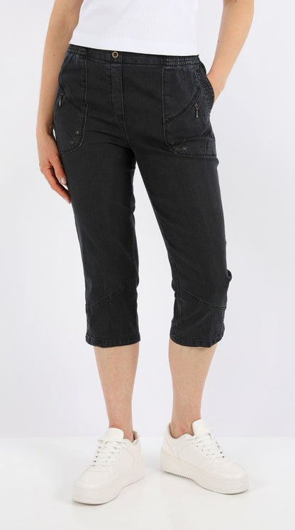 Jeanshose Damen Slim Legs kurz 3/4 Jeans Hose caprihose