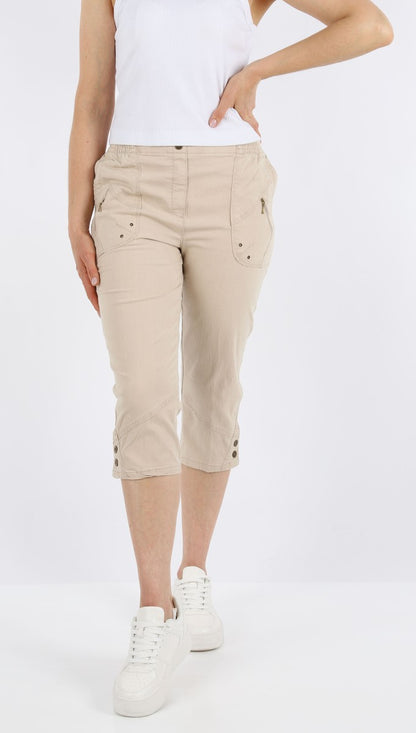 Jeanshose Damen Slim Legs kurz 3/4 Jeans Hose caprihose