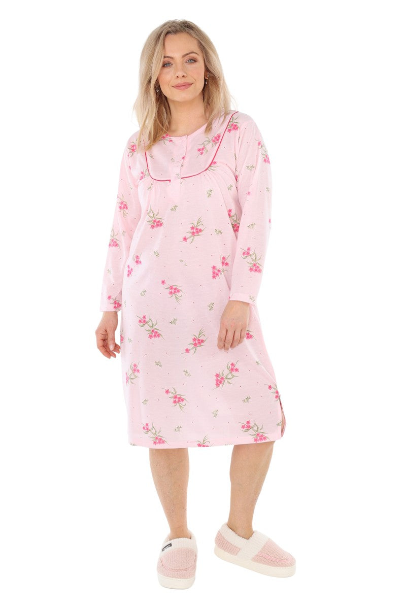 Women's Nightgown Long Sleeve Nightdress Nightwear