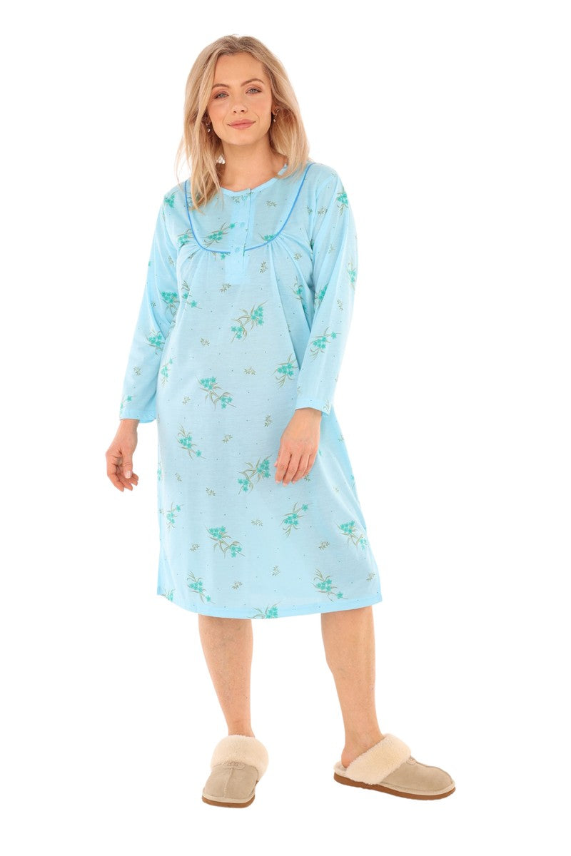 Women's Nightgown Long Sleeve Nightdress Nightwear