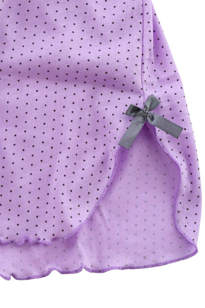 Women's Nightgown Short Sleeve with Lace and Embroidery Nightwear