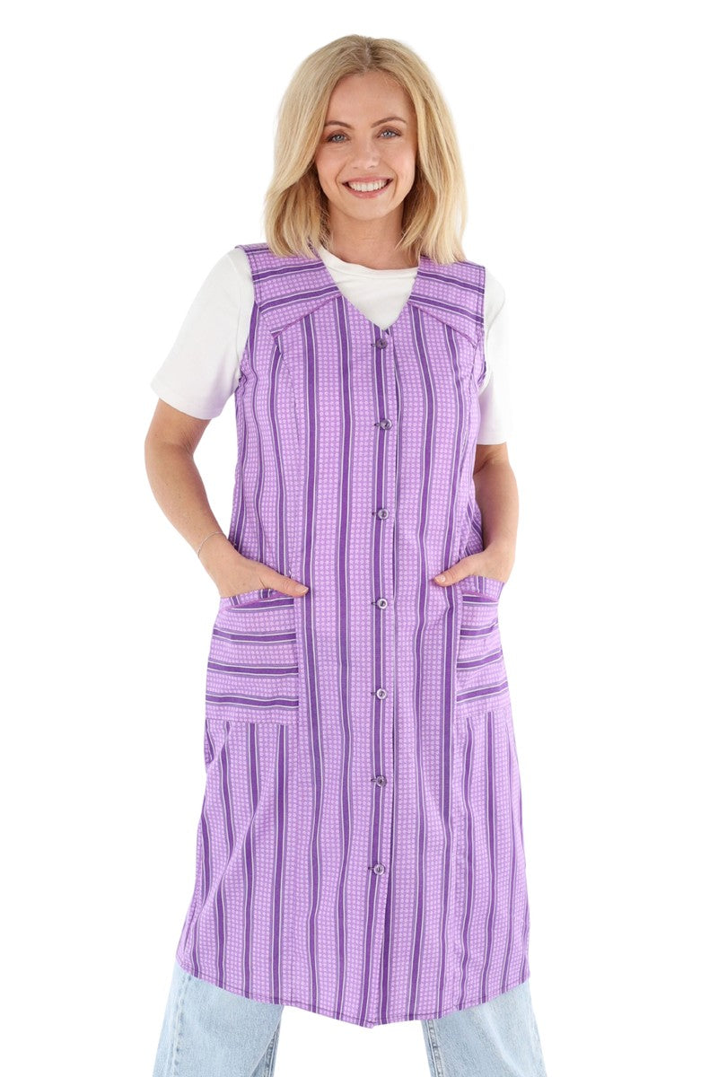 Tablier à boutons en coton multicolore, tablier de cuisine, blouse de maison, tablier sans manches