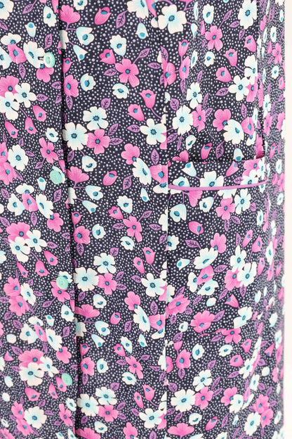 Knopfkittel Baumwolle bunt Kochschürze Hauskleid Kittel Schürze ohne Arm