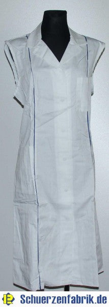 Damenkittel Kittel Schürze weiß ohne Arm Baumwolle/Polyester Kragen