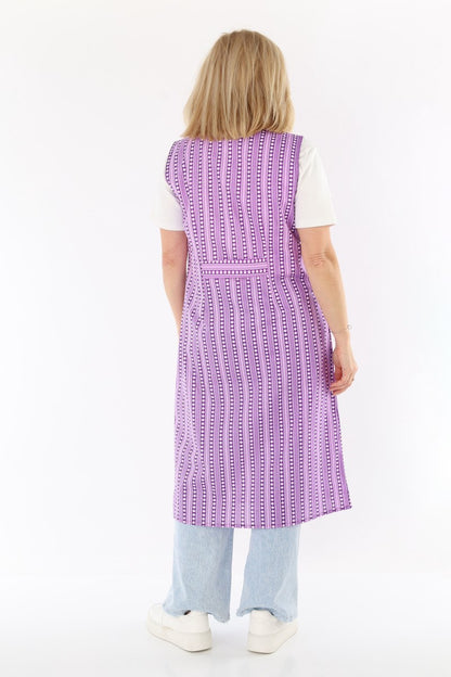 Zip-up Smock Zip-up House Dress Cotton Apron Chef's Apron