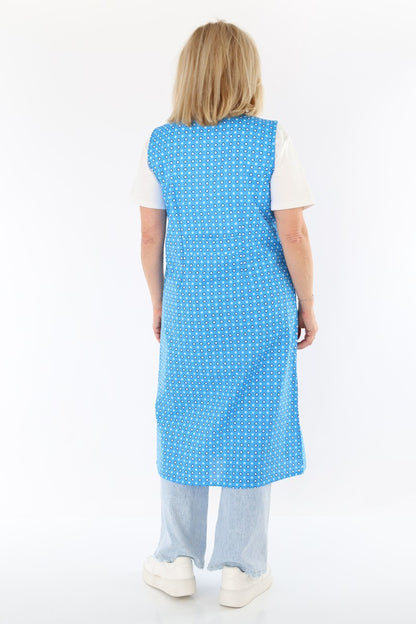 Zip-up Smock Zip-up House Dress Cotton Apron Chef's Apron