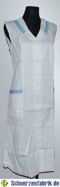 Damenkittel Kittel Schürze weiß ohne Arm Baumwolle/Polyester