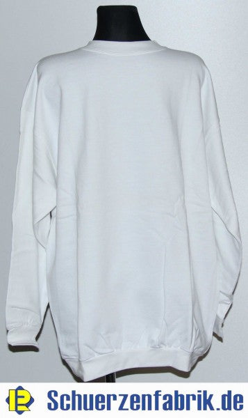angerauhtes Sweatshirt Shirt weiß langer Arm