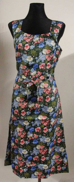 Kleid Trägerkleid Hauskleid Gartenkleid Strandkleid Baumwolle Satin